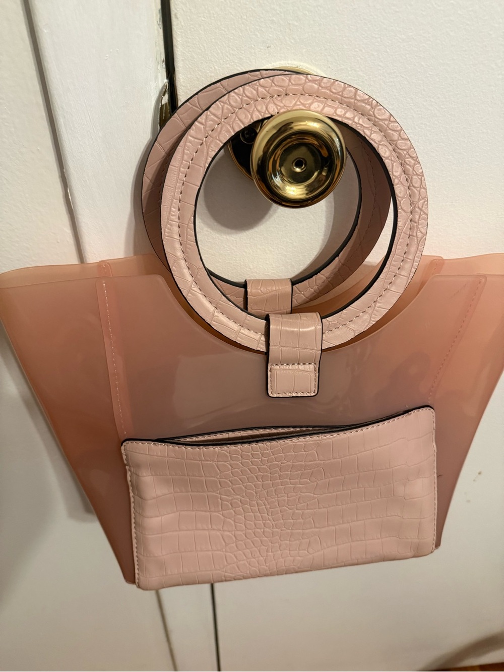 Vince Camuto Blush Pink Circle-Handle Tote - Picture 4 of 6